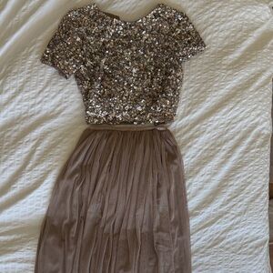 Sequin Top and Tulle Skirt Set